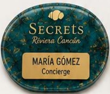 Name Tag Oval Deep Sea